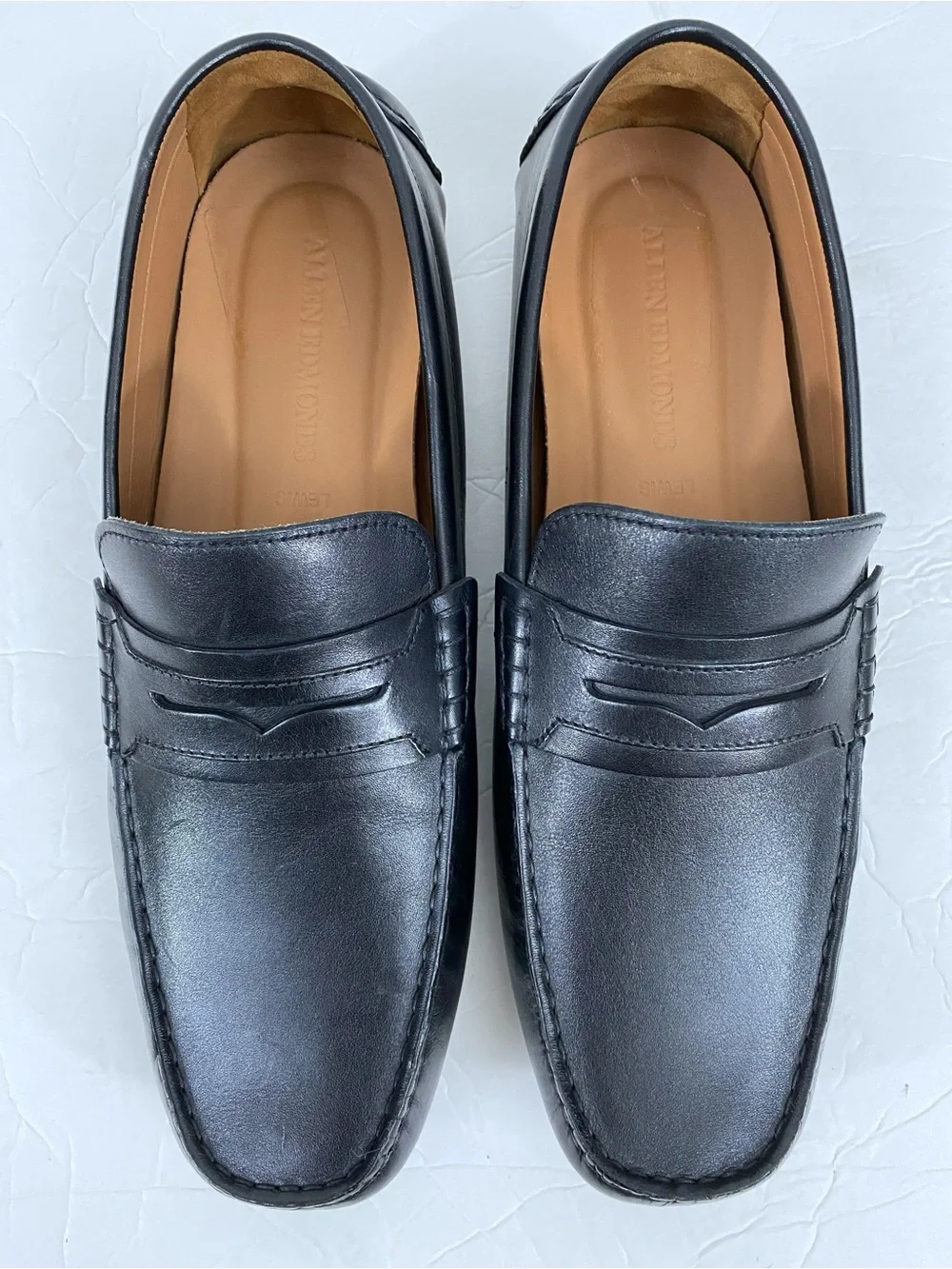 Allen Edmonds Men's Black Lewis Penny Loafer Shoes 11 D